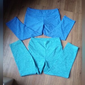 Blue and Green Leggings Set
